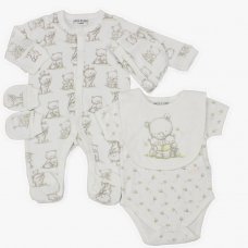 WF1857: Baby Unisex 5 Piece Net Bag Gift Set (0-9 Months)